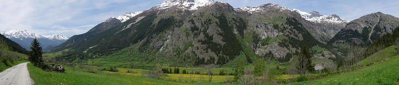 Photo panorama of valley and mountains, Termignon, Vanoise National Park