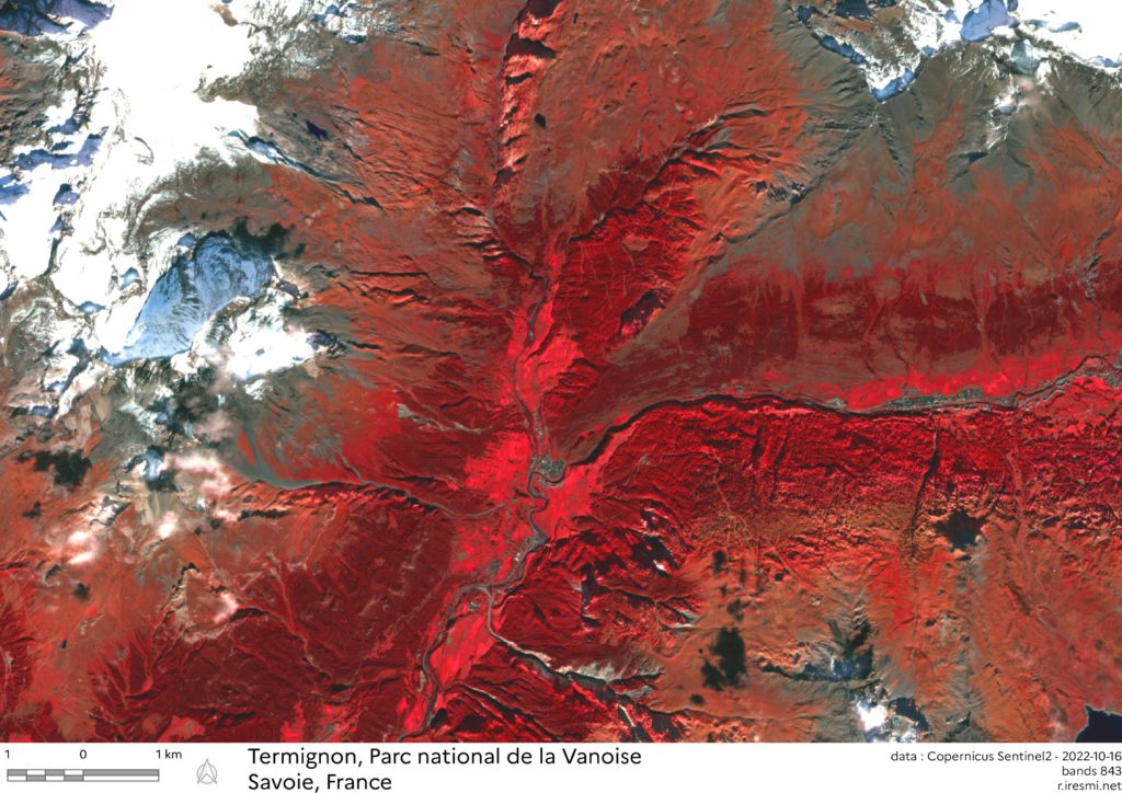 Emulated infrared image from Sentinel-2