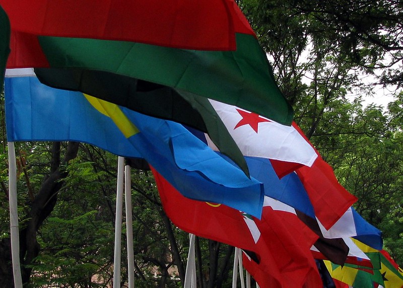 A photo of world flags