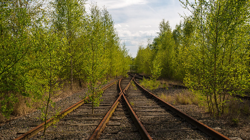 A photo of an abandoned railways